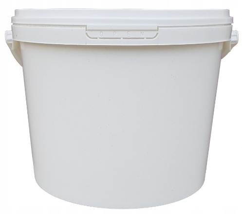 Wiadro plastikowe białe z pokrywką 5L