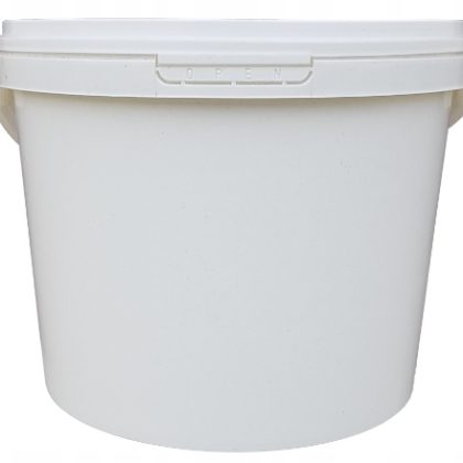 Wiadro plastikowe białe z pokrywką 3L